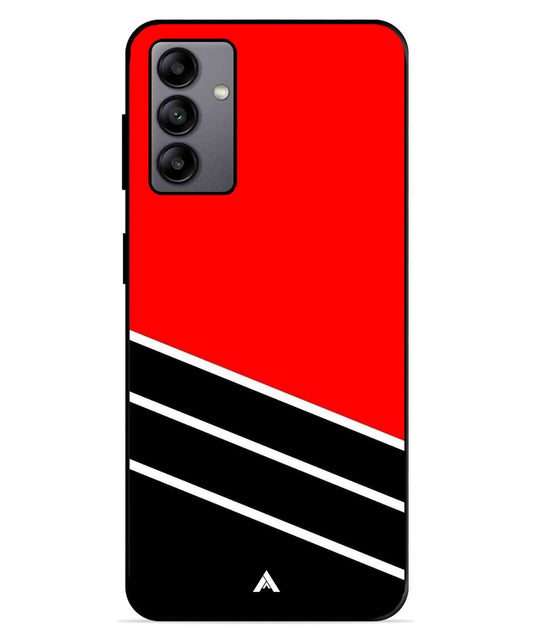 Stripe Pattern 7 Metal Back Cover Phone Case for Samsung Galaxy A04s