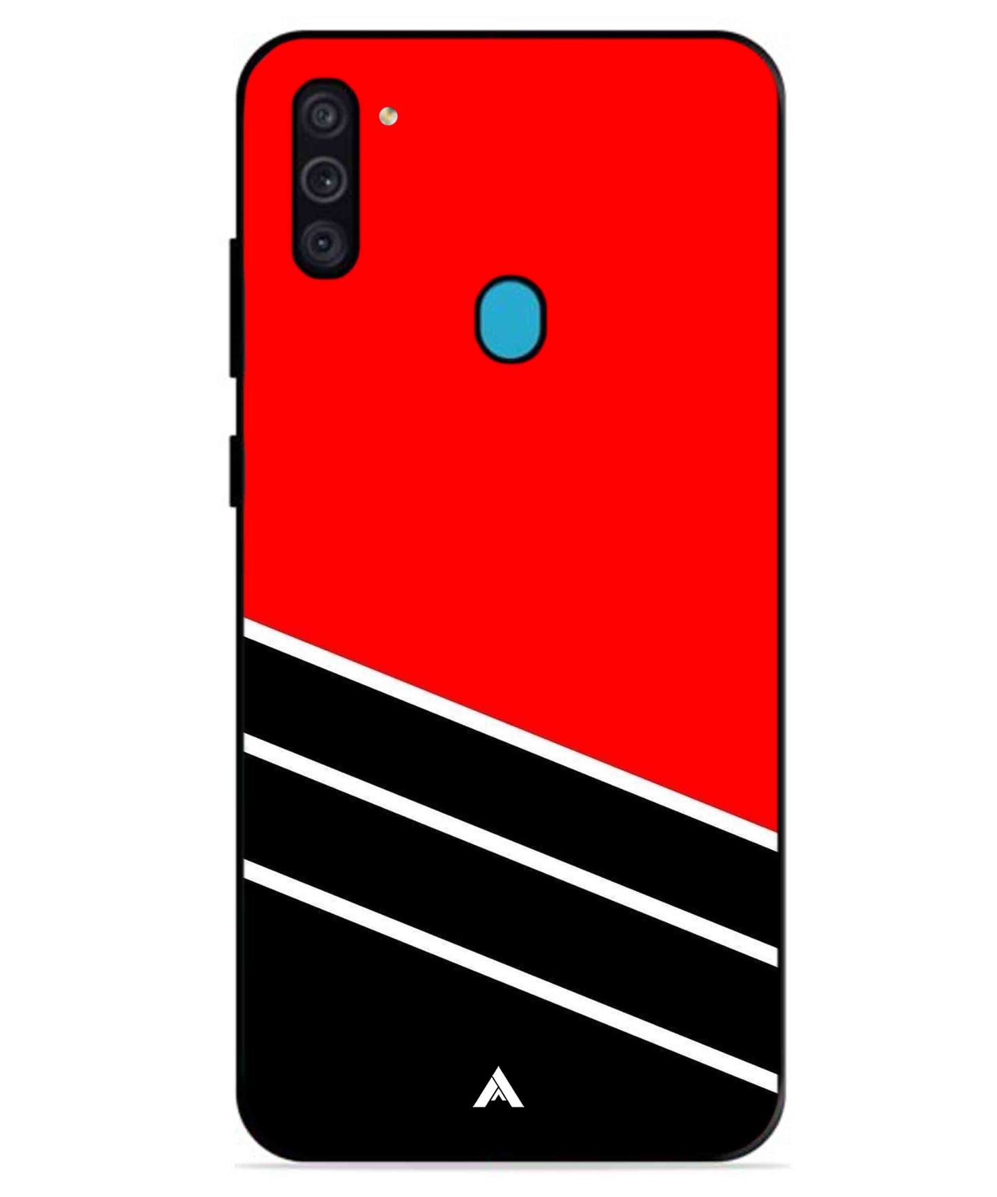 Stripe Pattern 7 Metal Back Cover Phone Case for Samsung Galaxy A11