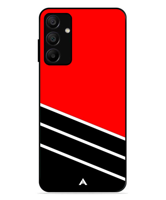 Stripe Pattern 7 Metal Back Cover Phone Case for Samsung Galaxy A15 5G