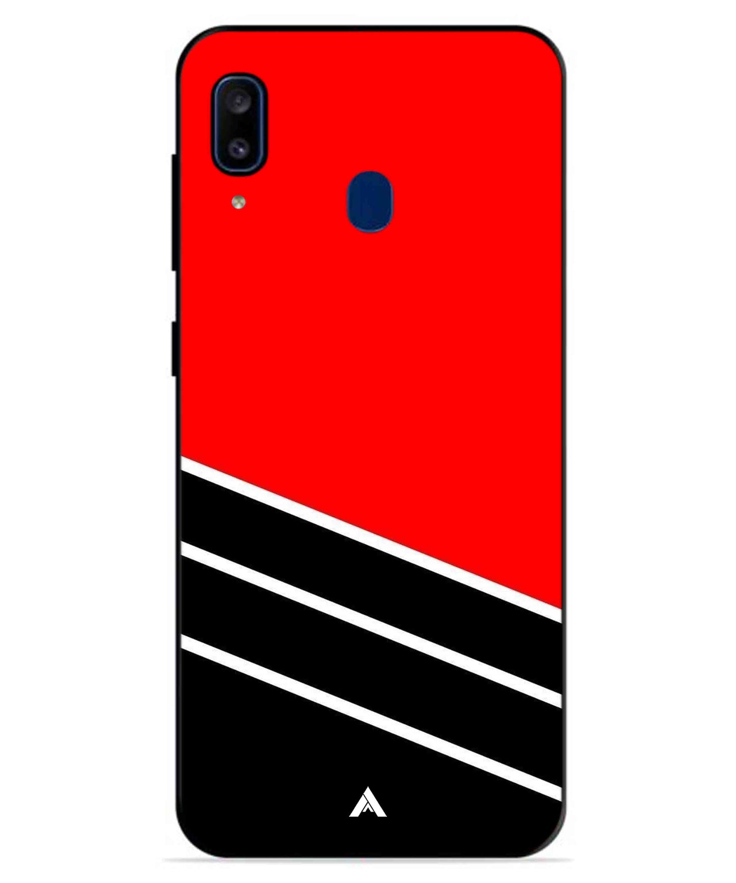 Stripe Pattern 7 Metal Back Cover Phone Case for Samsung Galaxy A20
