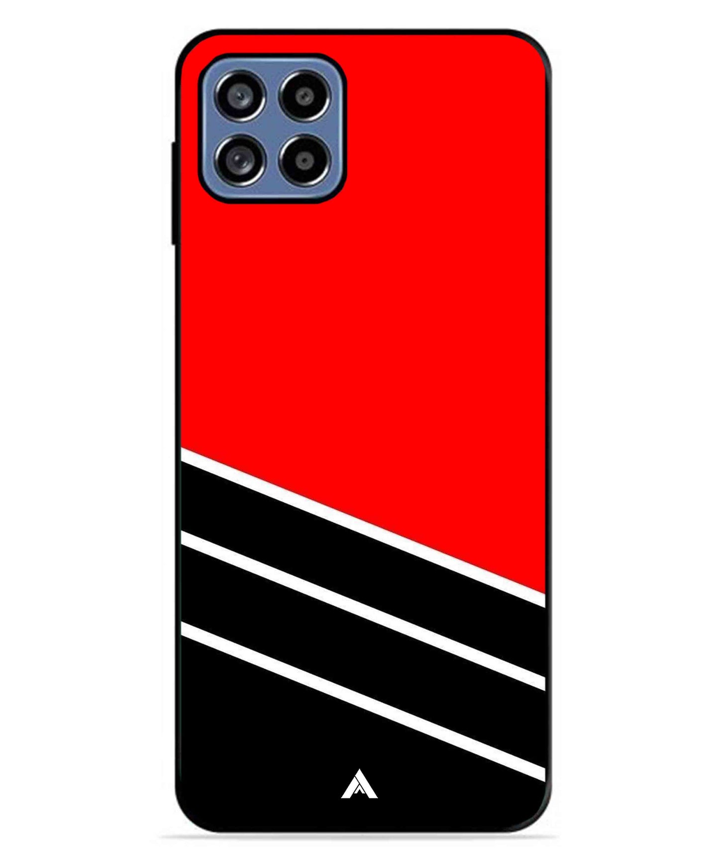 Stripe Pattern 7 Metal Back Cover Phone Case for Samsung Galaxy A22 5G