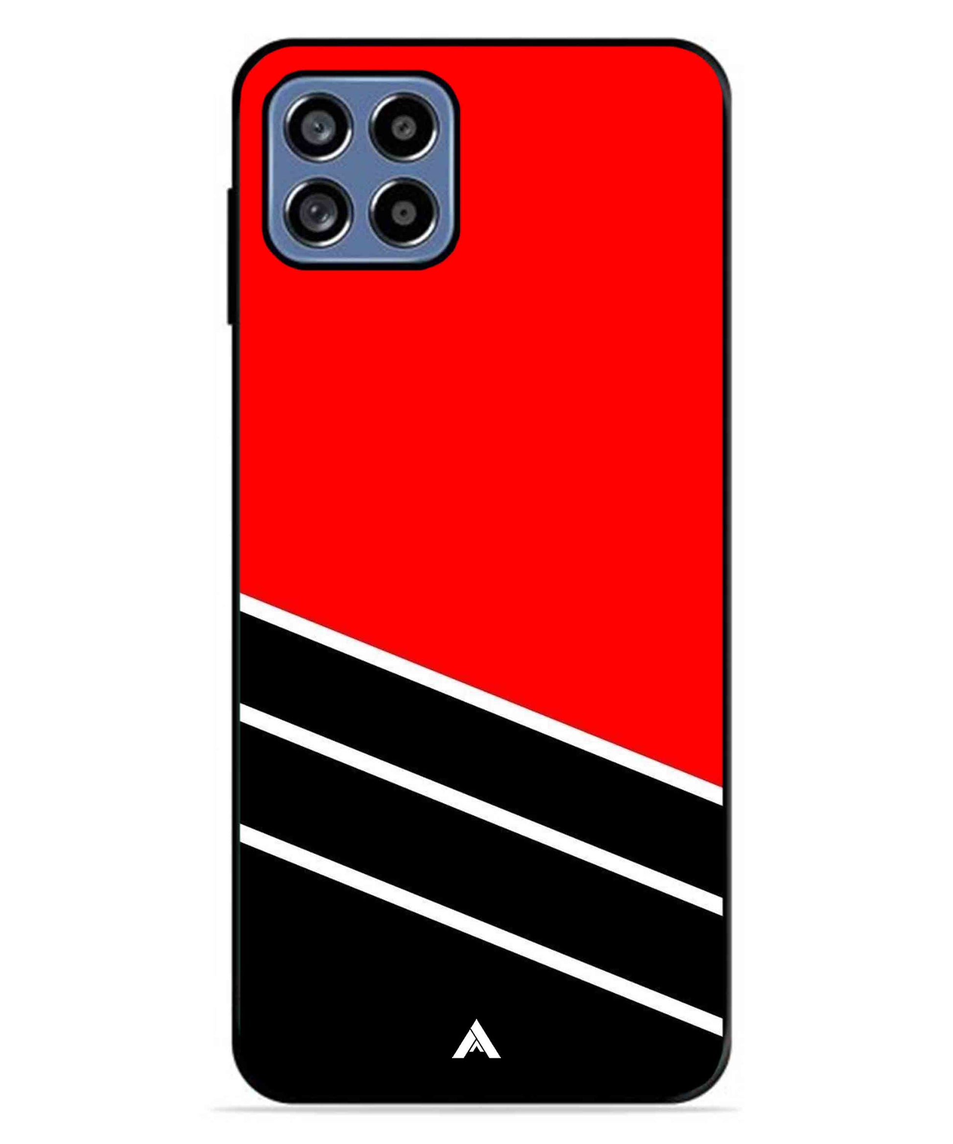 Stripe Pattern 7 Metal Back Cover Phone Case for Samsung Galaxy A22 5G