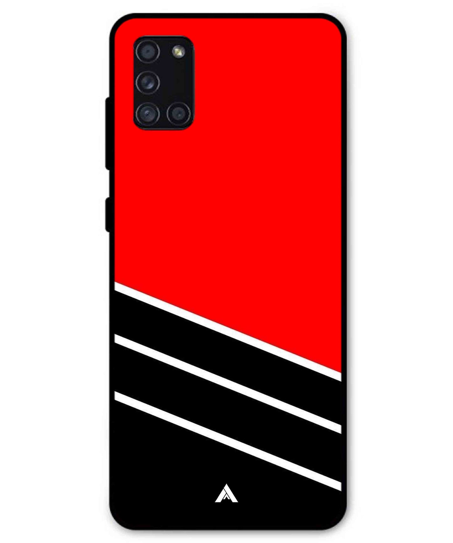 Stripe Pattern 7 Metal Back Cover Phone Case for Samsung Galaxy A31
