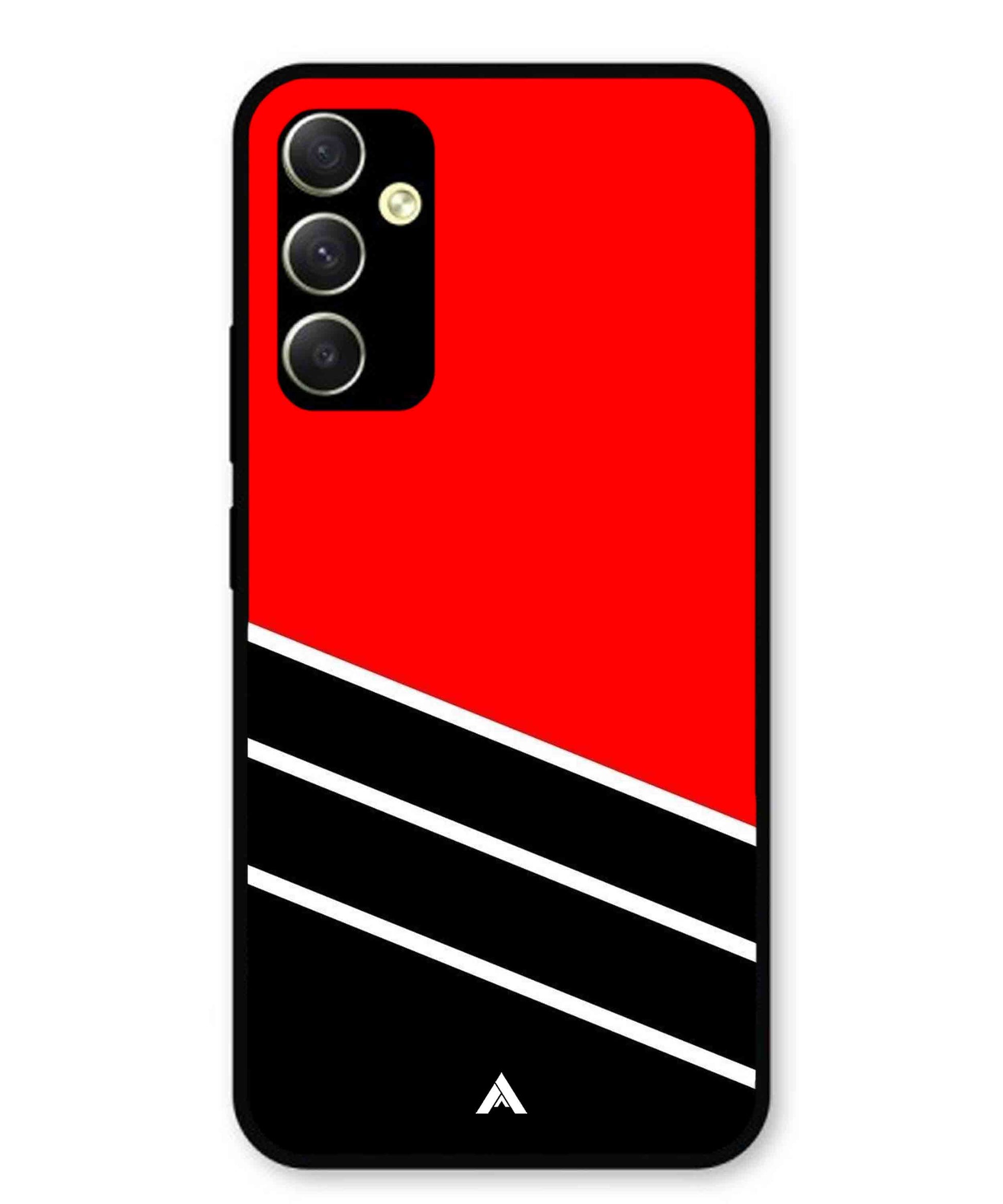 Stripe Pattern 7 Metal Back Cover Phone Case for Samsung Galaxy A34 5G