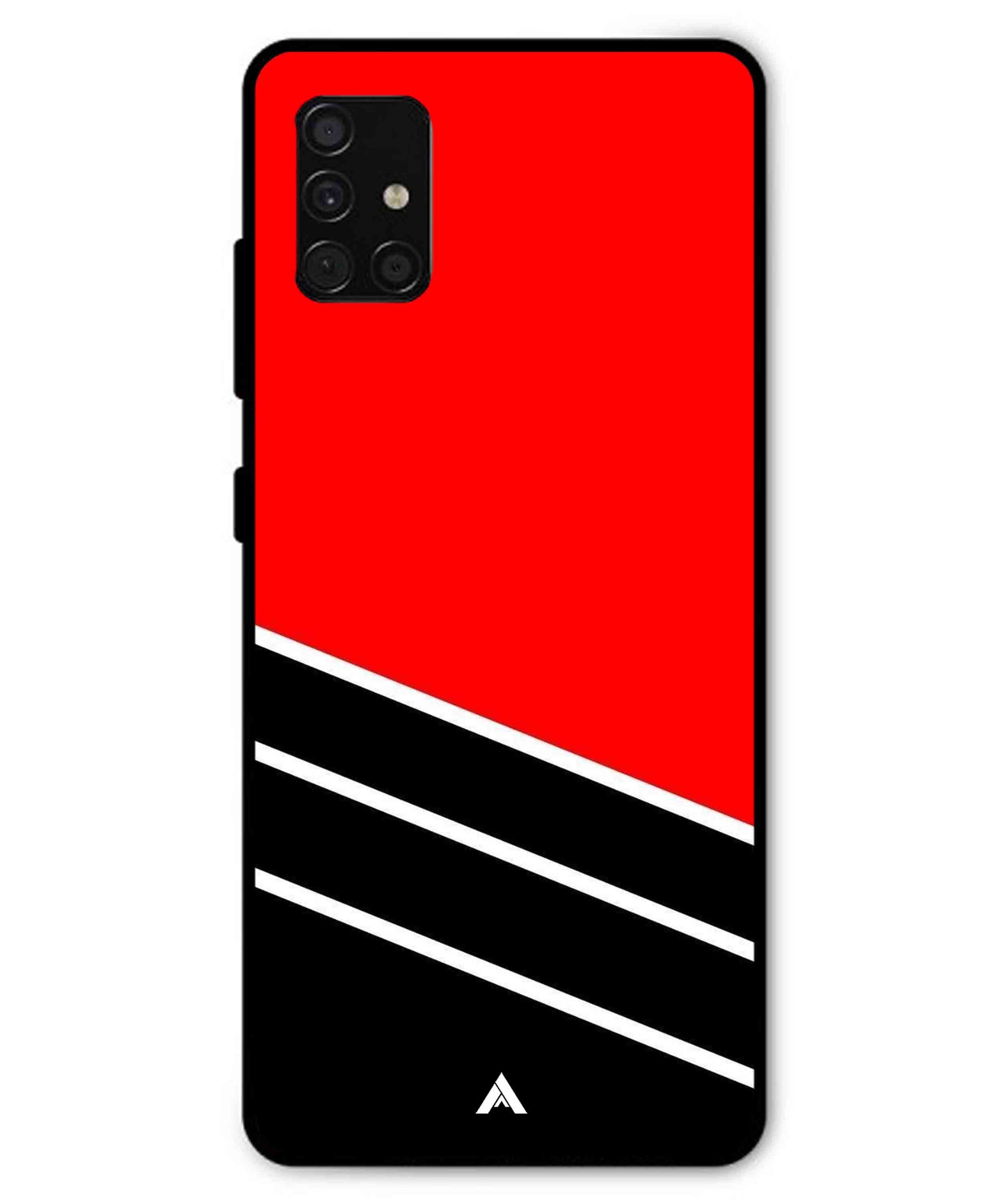 Stripe Pattern 7 Metal Back Cover Phone Case for Samsung Galaxy A51