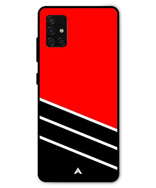 Stripe Pattern 7 Metal Back Cover Phone Case for Samsung Galaxy A51