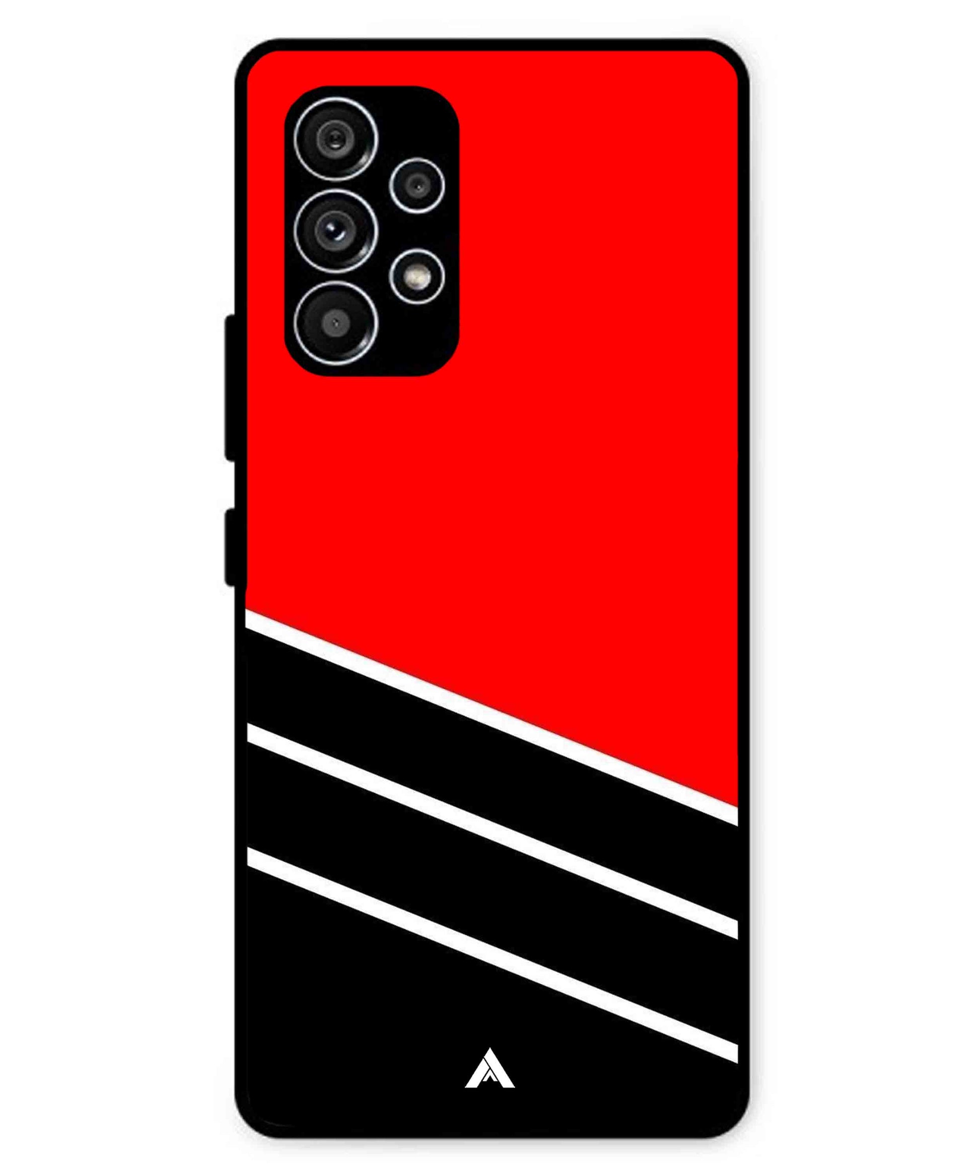 Stripe Pattern 7 Metal Back Cover Phone Case for Samsung Galaxy A53
