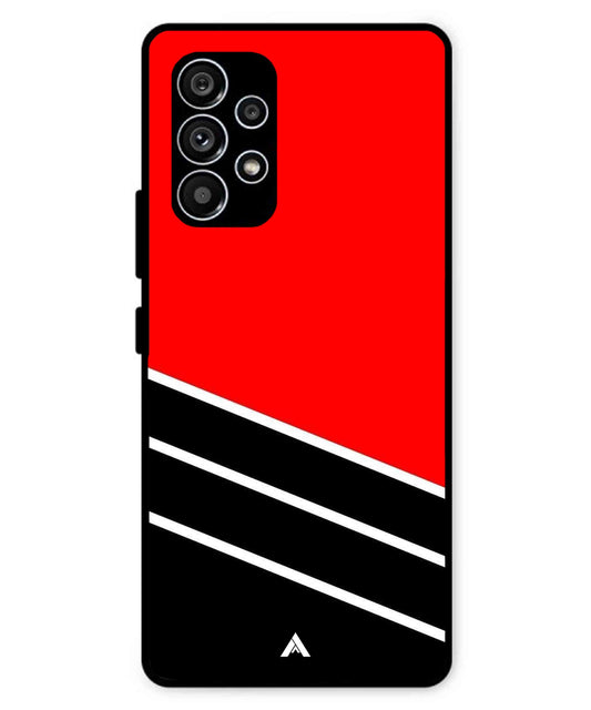 Stripe Pattern 7 Metal Back Cover Phone Case for Samsung Galaxy A53