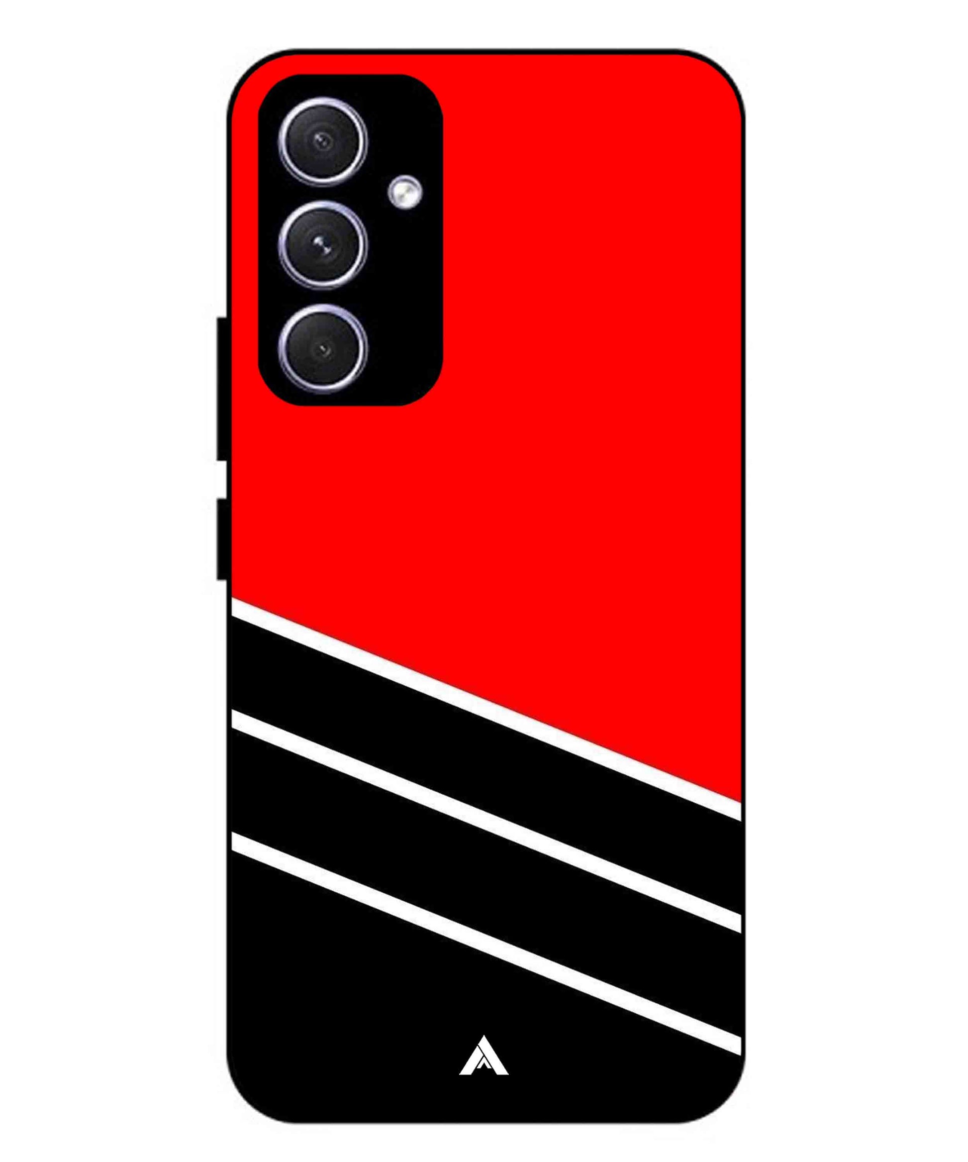Stripe Pattern 7 Metal Back Cover Phone Case for Samsung Galaxy A54