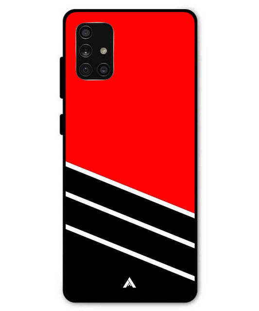 Stripe Pattern 7 Metal Back Cover Phone Case for Samsung Galaxy A71