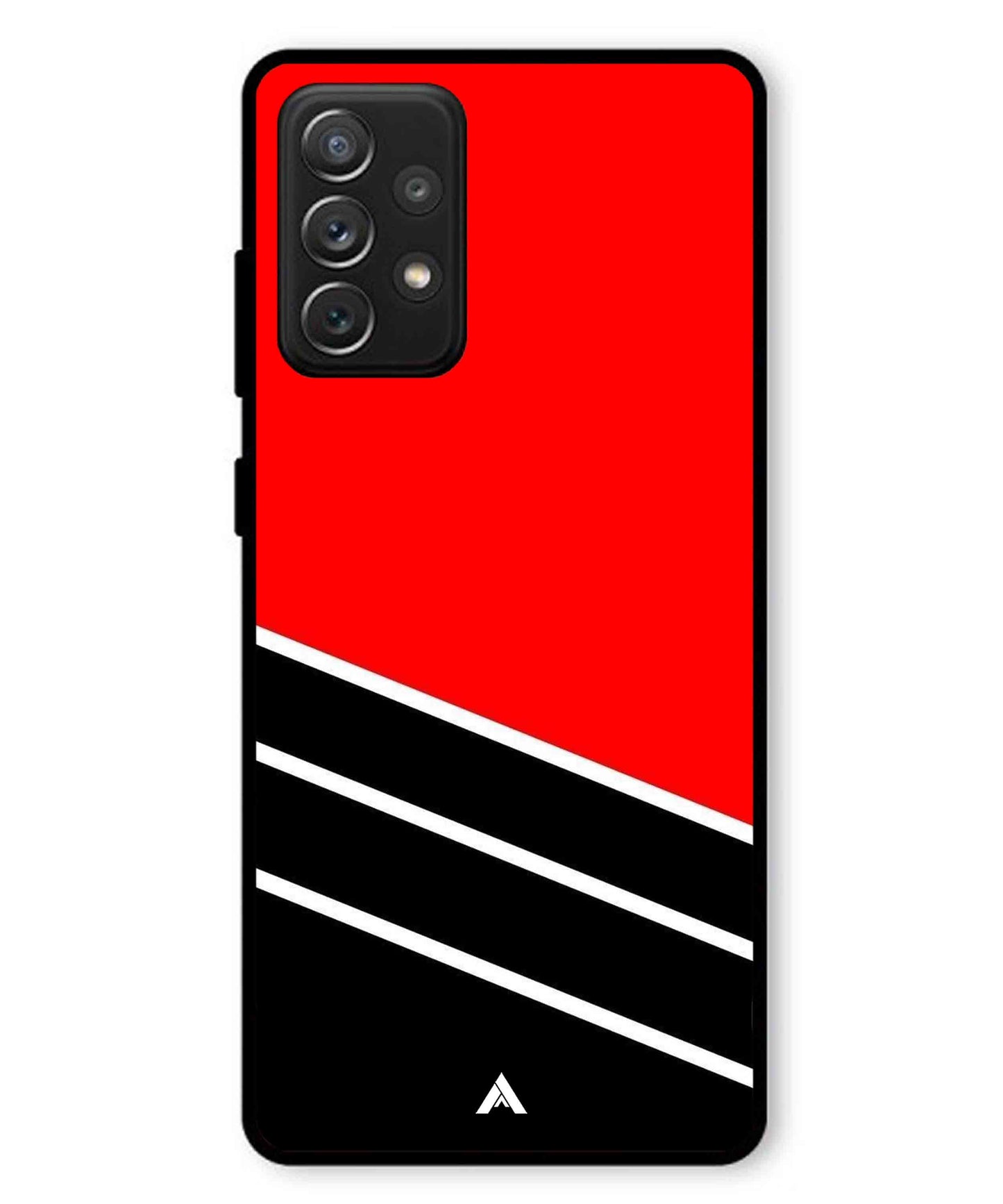 Stripe Pattern 7 Metal Back Cover Phone Case for Samsung Galaxy A72