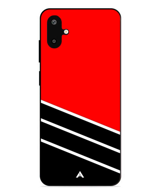 Stripe Pattern 7 Metal Back Cover Phone Case for Samsung Galaxy F06