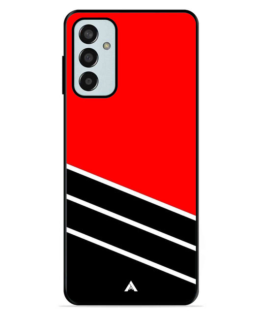 Stripe Pattern 7 Metal Back Cover Phone Case for Samsung Galaxy F13 4G