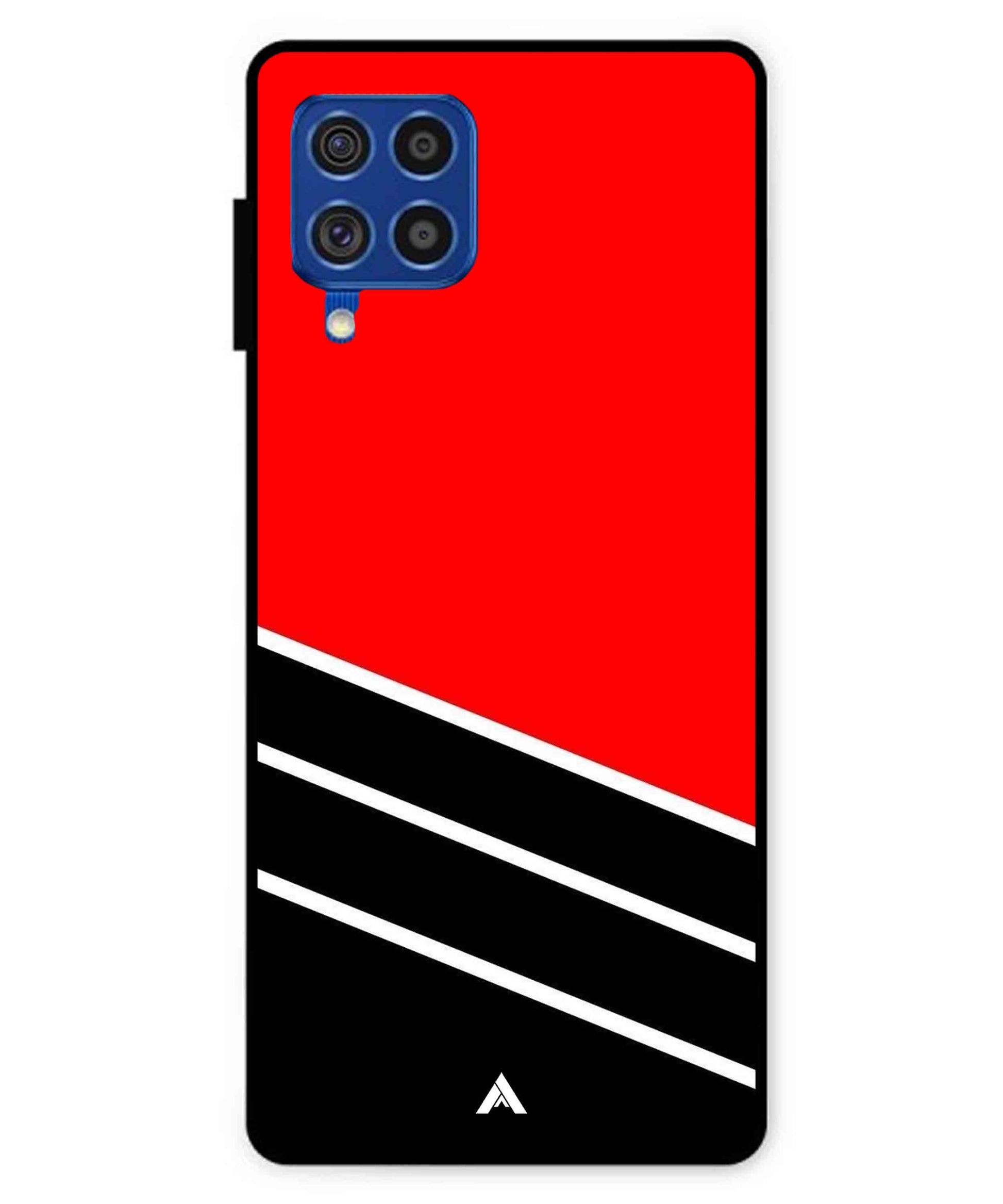Stripe Pattern 7 Metal Back Cover Phone Case for Samsung Galaxy F62