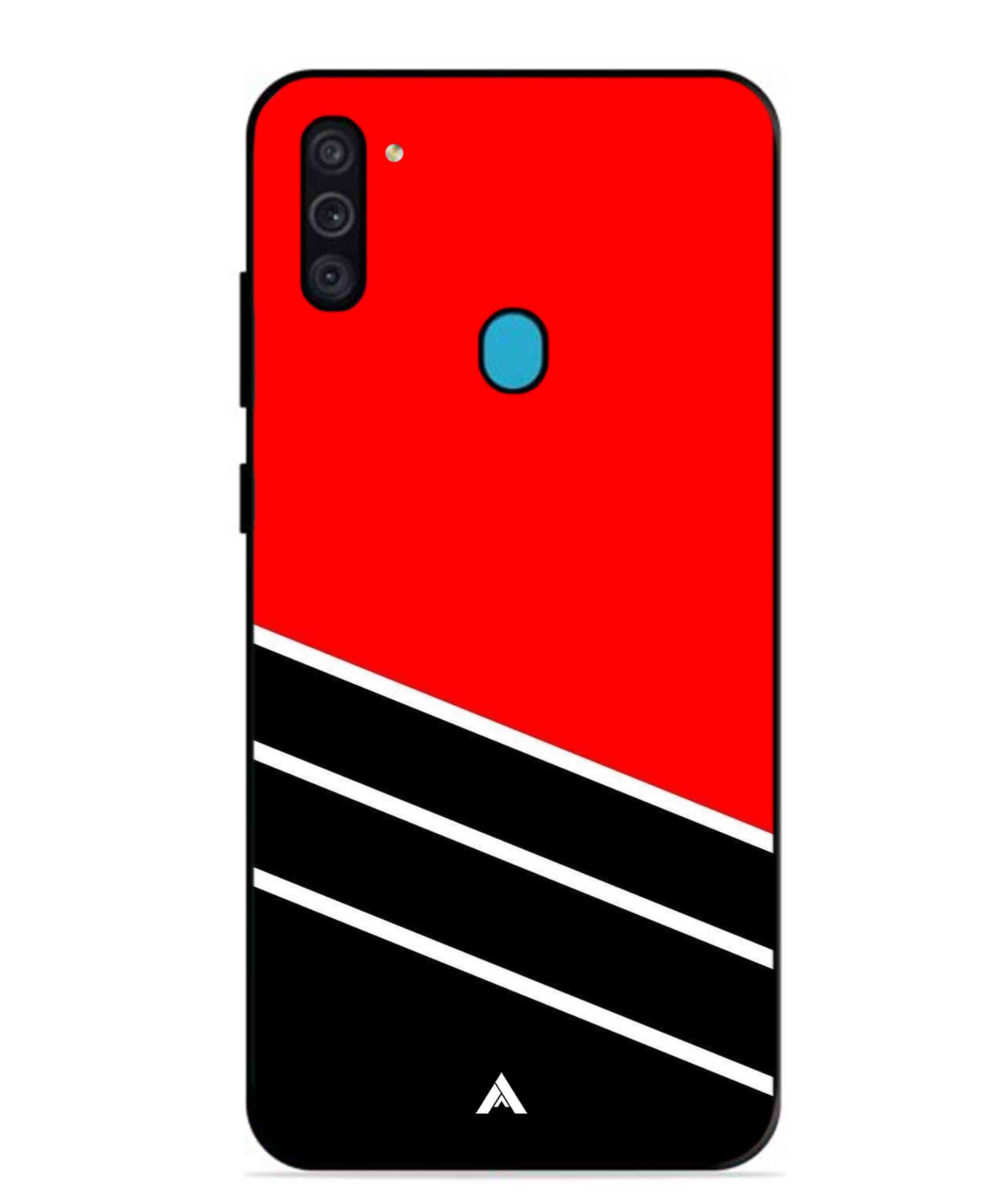 Stripe Pattern 7 Metal Back Cover Phone Case for Samsung Galaxy M11