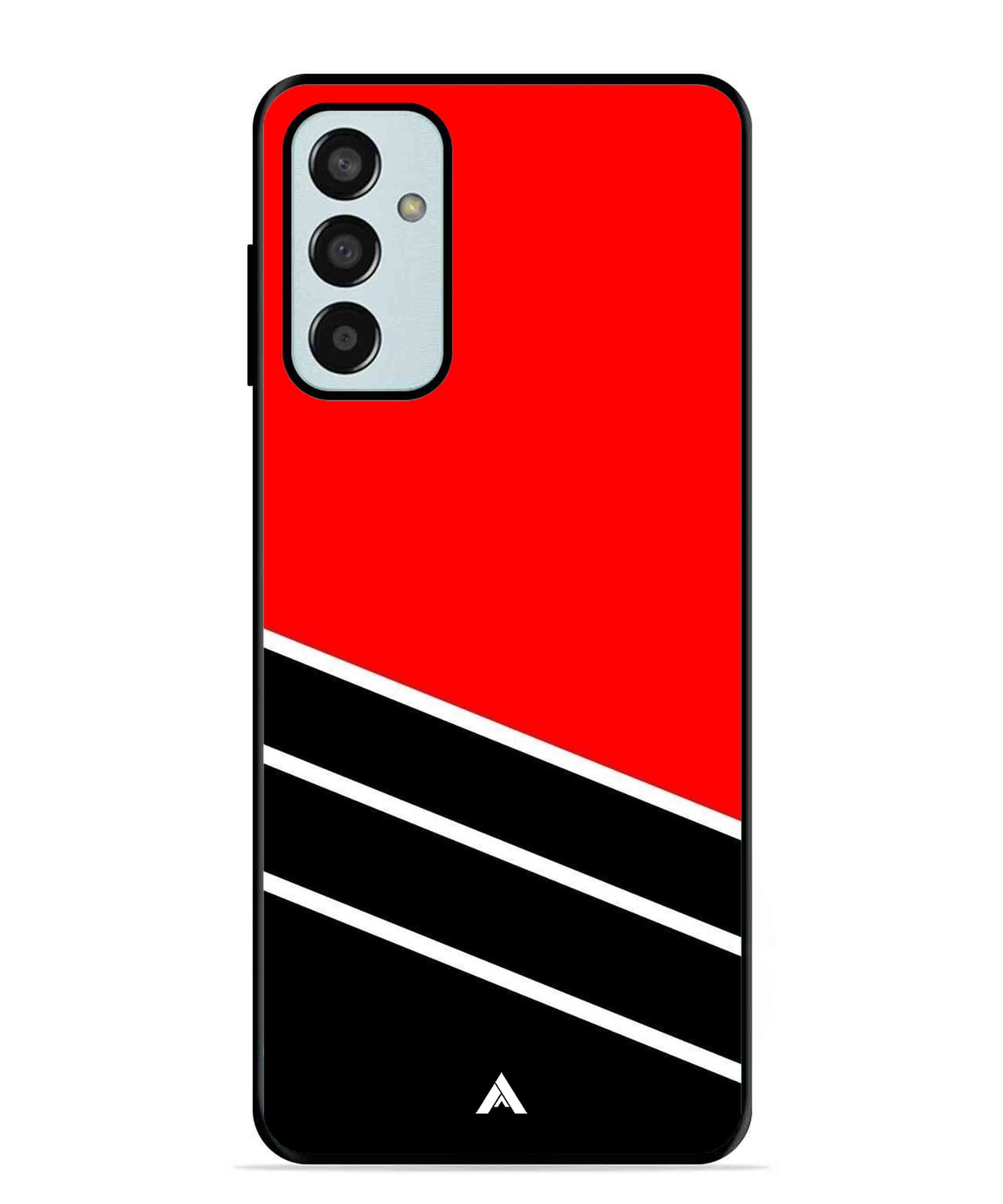 Stripe Pattern 7 Metal Back Cover Phone Case for Samsung Galaxy M13 4G
