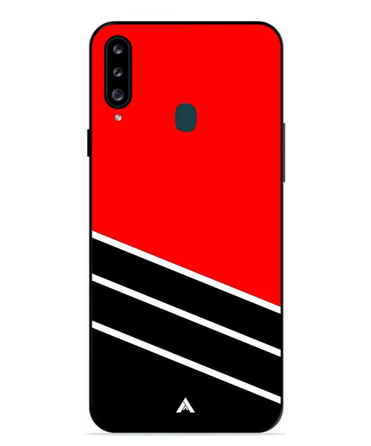 Stripe Pattern 7 Metal Back Cover Phone Case for Samsung Galaxy M30