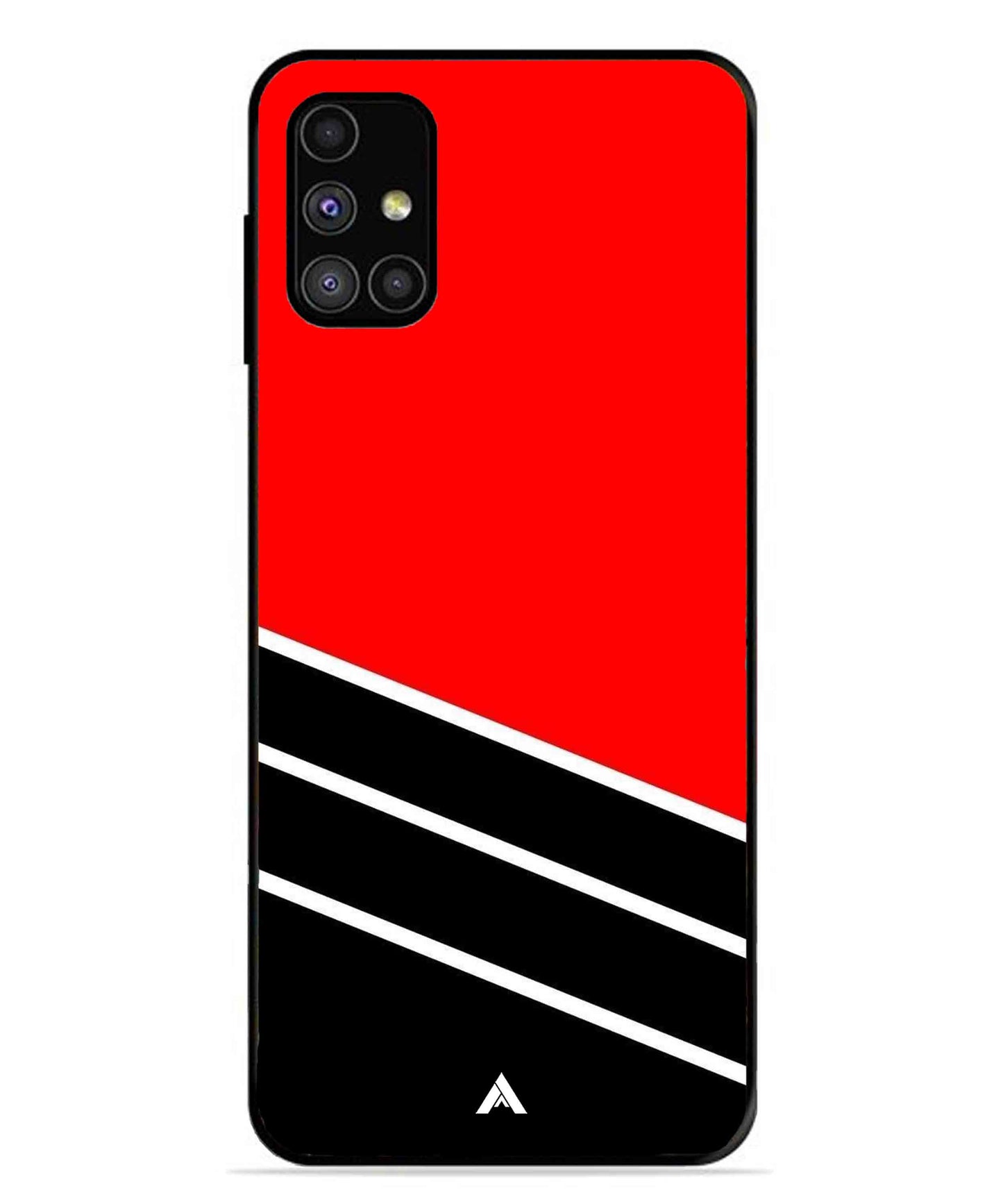 Stripe Pattern 7 Metal Back Cover Phone Case for Samsung Galaxy M31s