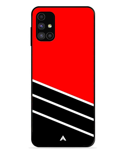 Stripe Pattern 7 Metal Back Cover Phone Case for Samsung Galaxy M31s