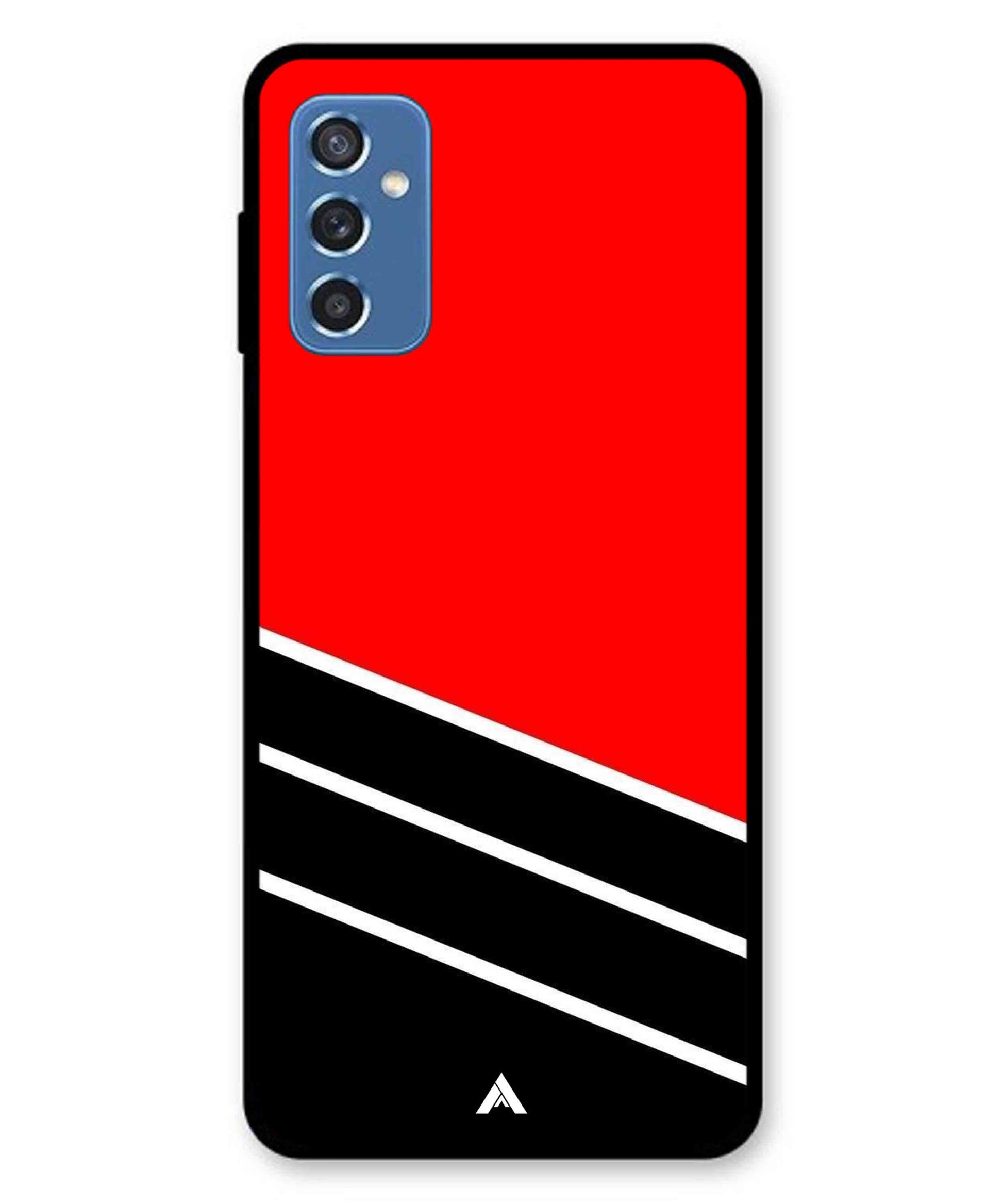 Stripe Pattern 7 Metal Back Cover Phone Case for Samsung Galaxy M52