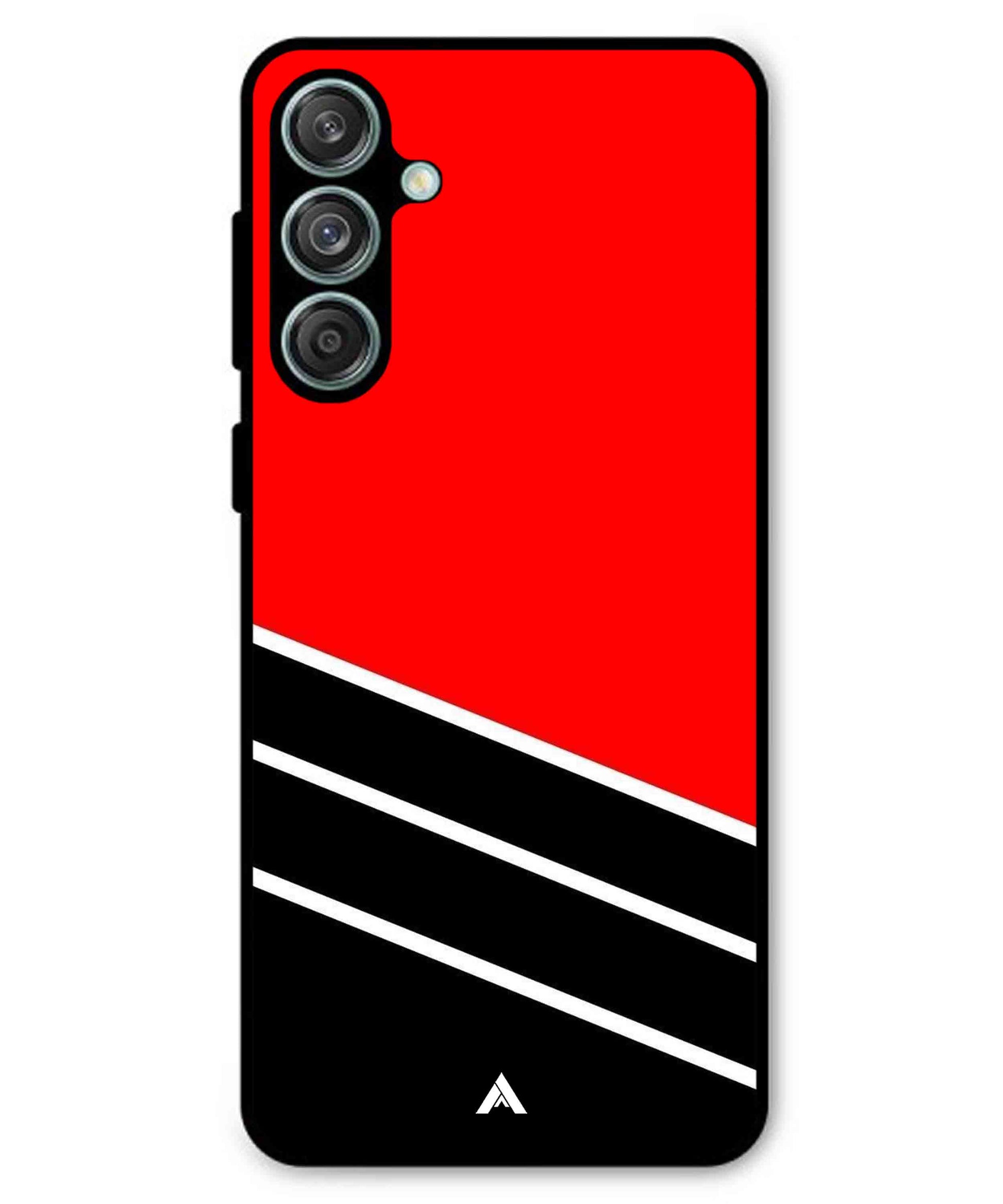 Stripe Pattern 7 Metal Back Cover Phone Case for Samsung Galaxy M55