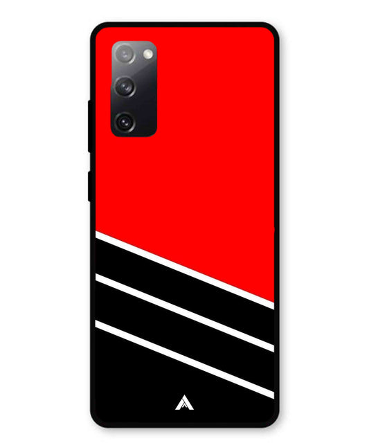 Stripe Pattern 7 Metal Back Cover Phone Case for Samsung Galaxy S20