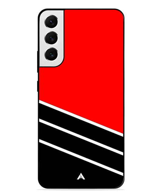 Stripe Pattern 7 Metal Back Cover Phone Case for Samsung Galaxy S22