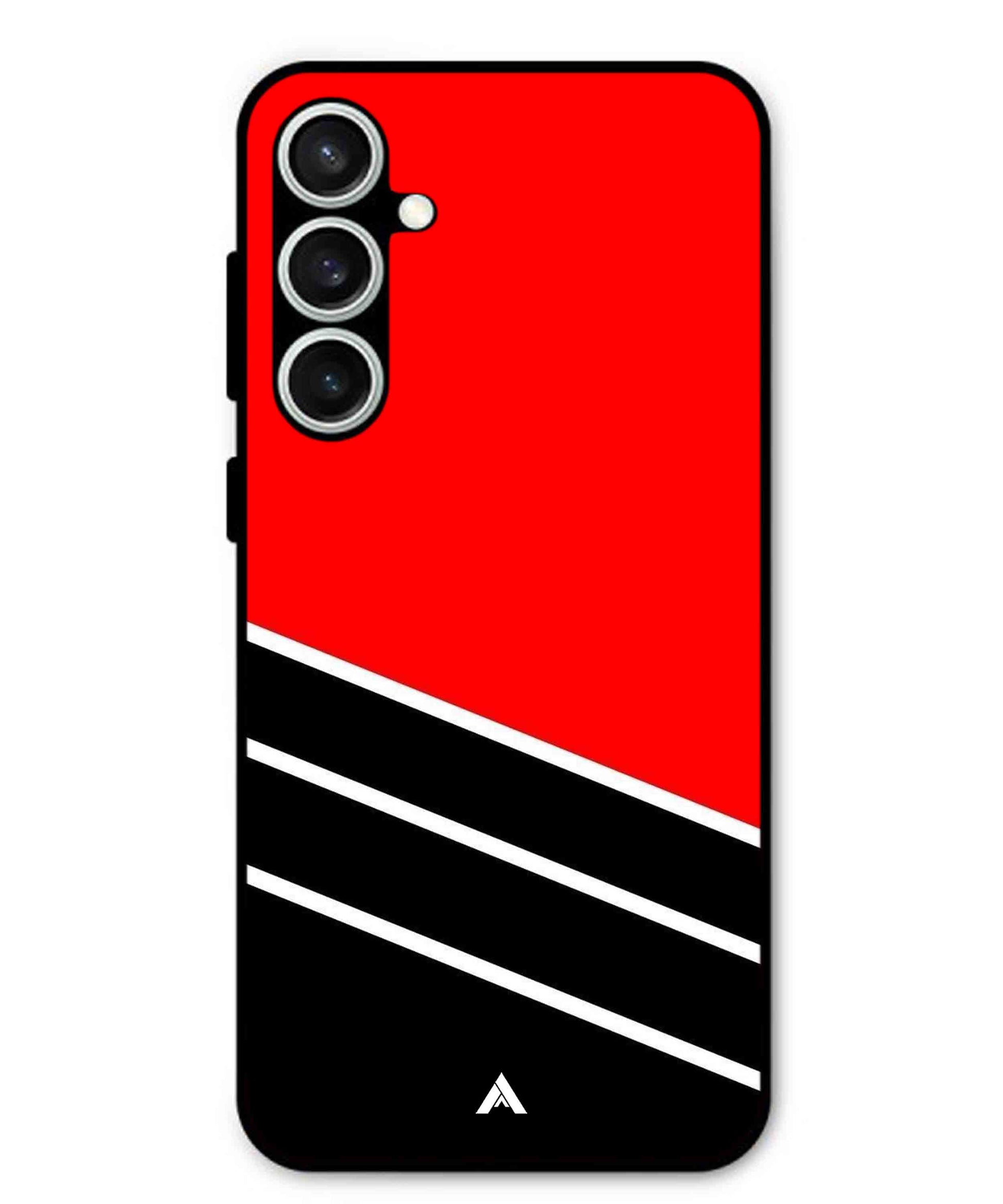 Stripe Pattern 7 Metal Back Cover Phone Case for Samsung Galaxy S24 Fe