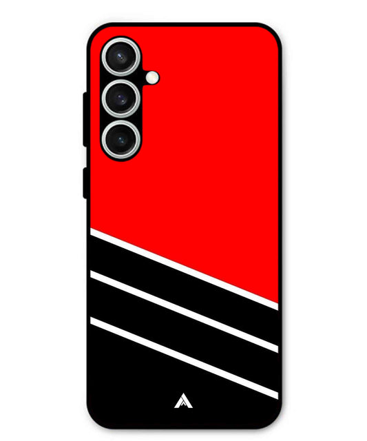Stripe Pattern 7 Metal Back Cover Phone Case for Samsung Galaxy S24 Fe