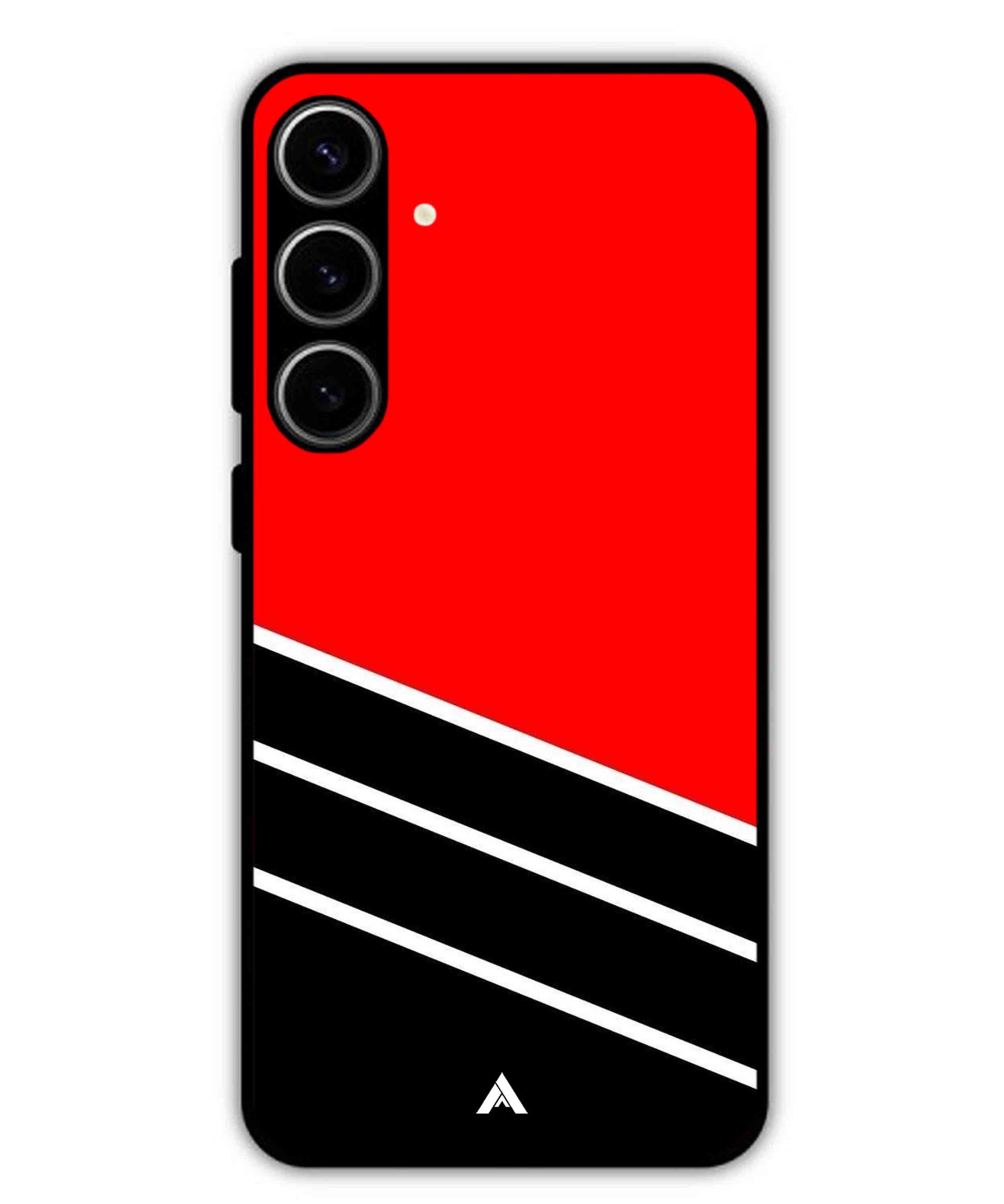 Stripe Pattern 7 Metal Back Cover Phone Case for Samsung Galaxy S24 Plus