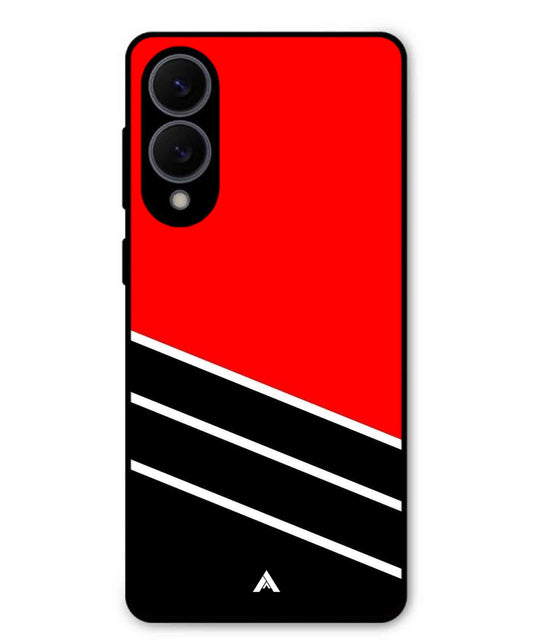 Stripe Pattern 7 Metal Back Cover Phone Case for Samsung Galaxy S25 Edge