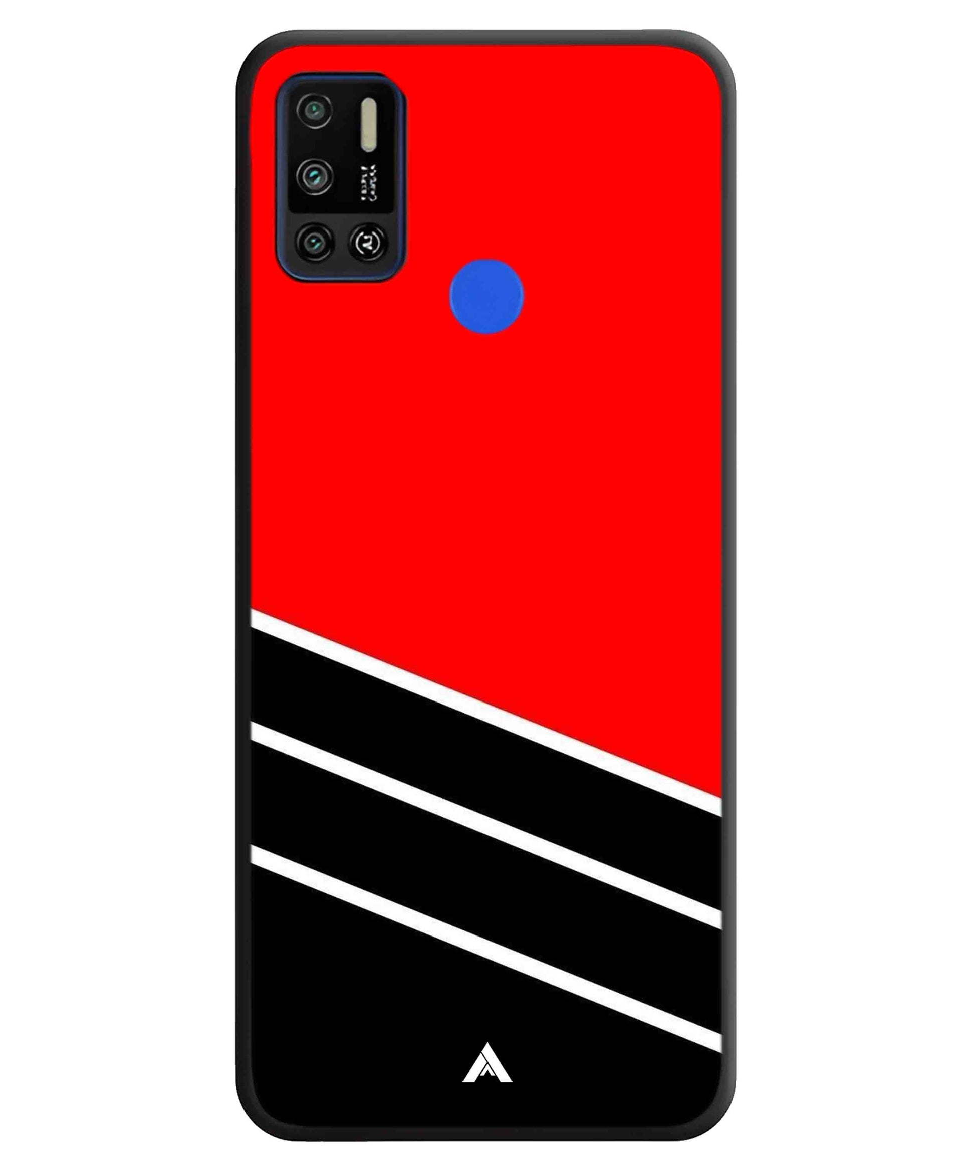 Stripe Pattern 7 Metal Back Cover Phone Case for Tecno Spark 6 Air