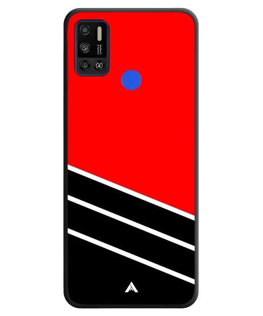 Stripe Pattern 7 Metal Back Cover Phone Case for Tecno Spark 6 Air