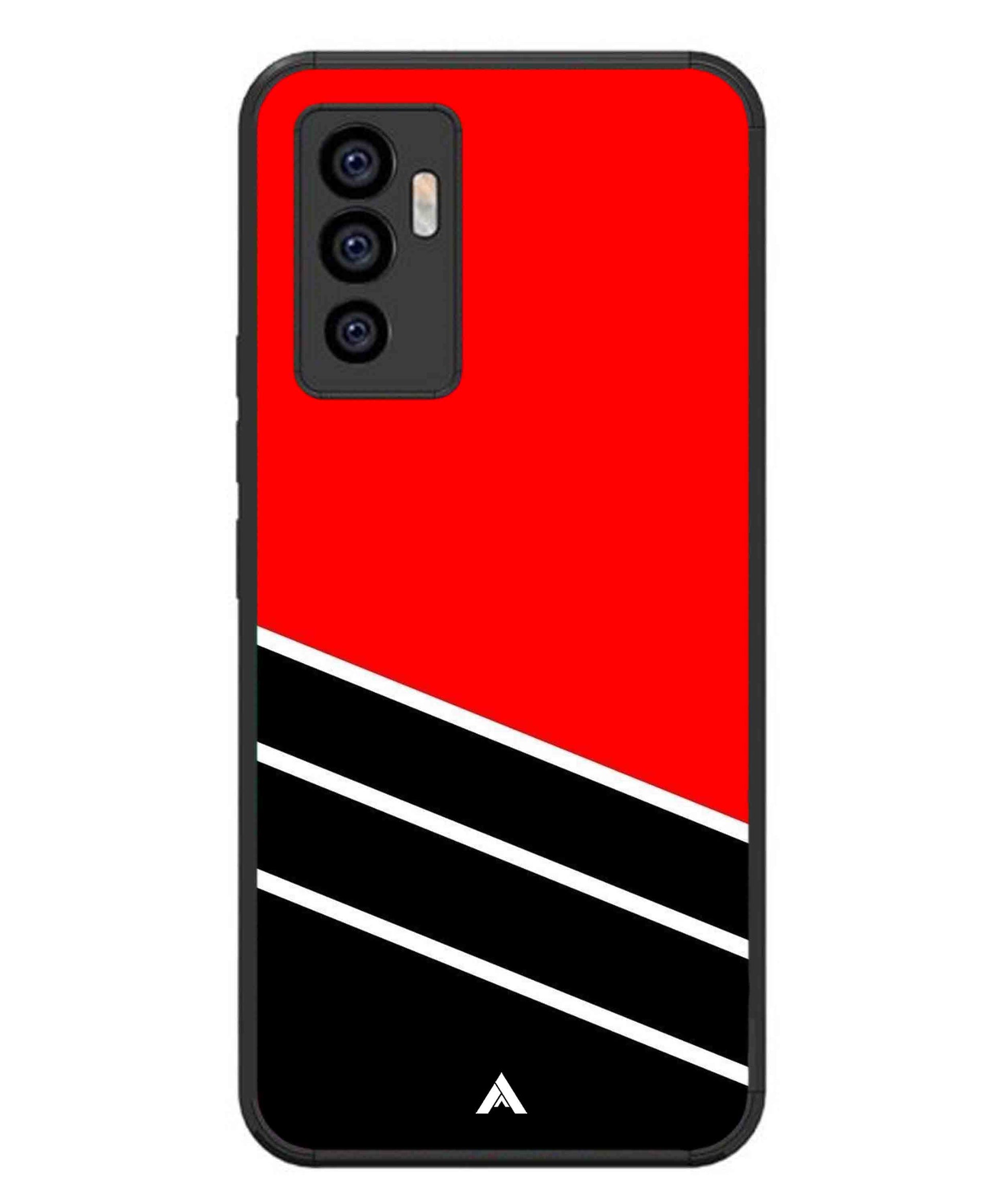 Stripe Pattern 7 Metal Back Cover Phone Case for Vivo T1