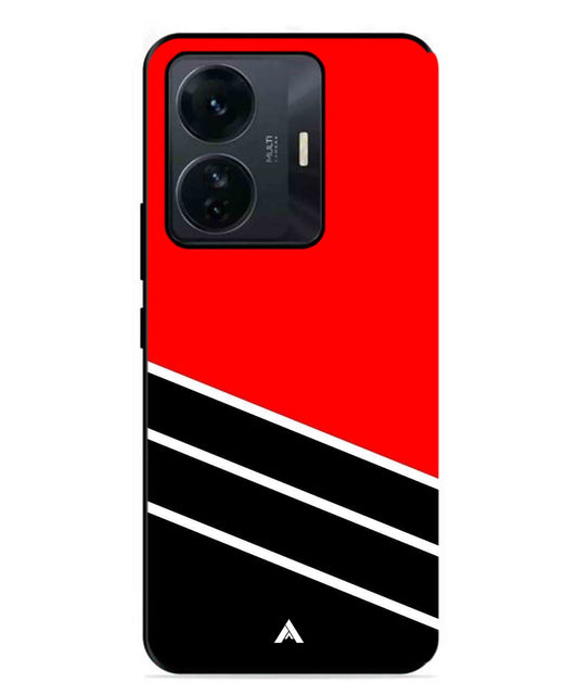 Stripe Pattern 7 Metal Back Cover Phone Case for Vivo T1 Pro