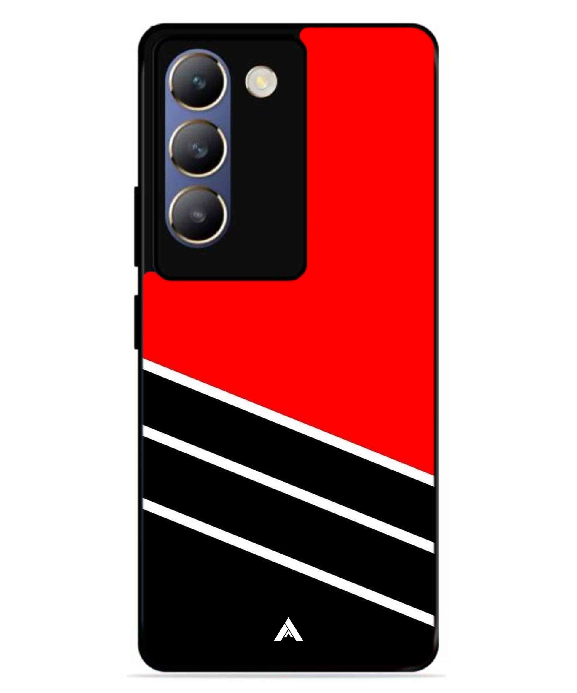Stripe Pattern 7 Metal Back Cover Phone Case for Vivo T3