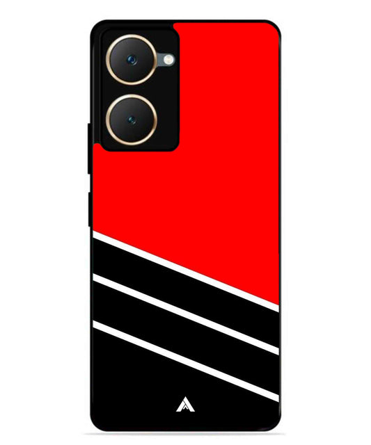 Stripe Pattern 7 Metal Back Cover Phone Case for Vivo T3 Lite