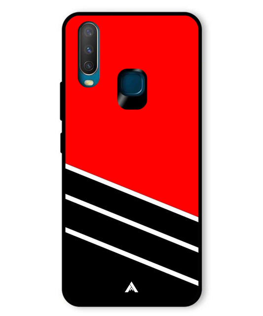 Stripe Pattern 7 Metal Back Cover Phone Case for Vivo Y12