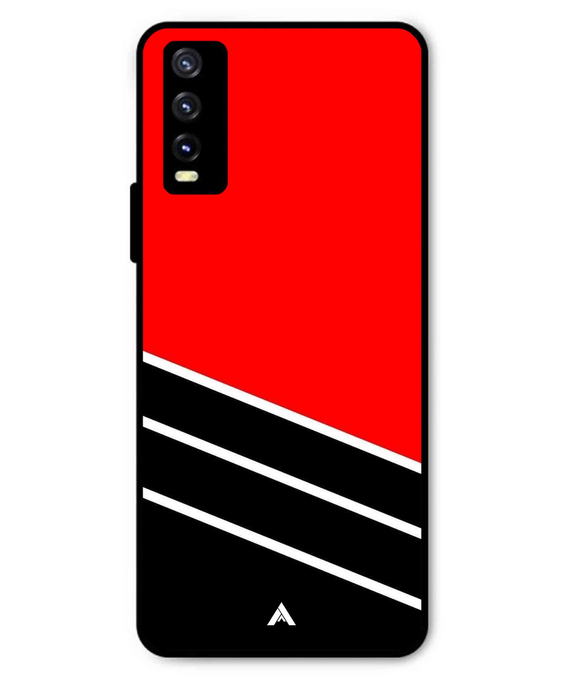 Stripe Pattern 7 Metal Back Cover Phone Case for Vivo Y20