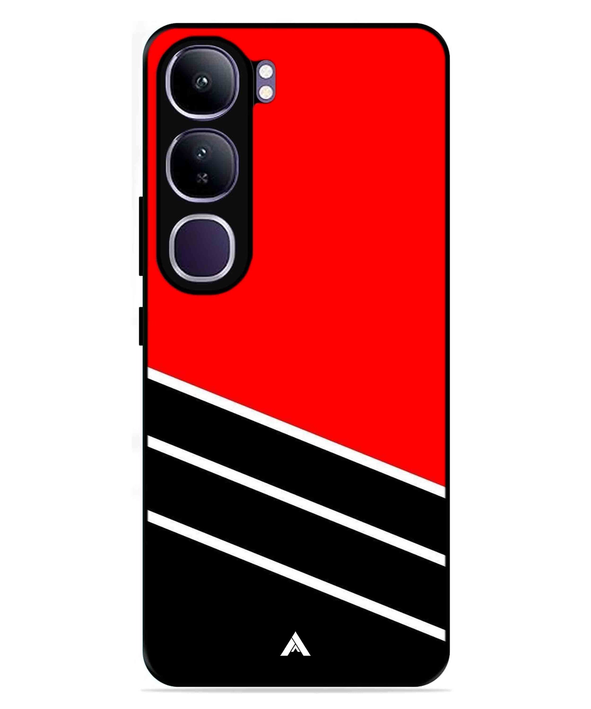 Stripe Pattern 7 Metal Back Cover Phone Case for Vivo Y300