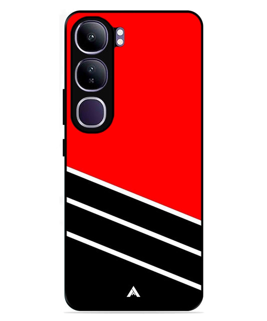 Stripe Pattern 7 Metal Back Cover Phone Case for Vivo Y300