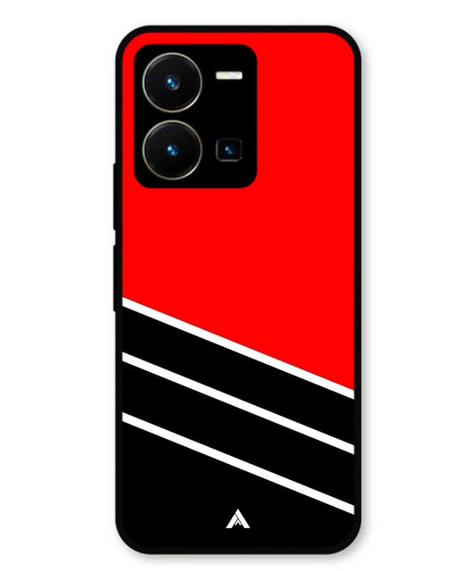 Stripe Pattern 7 Metal Back Cover Phone Case for Vivo Y35