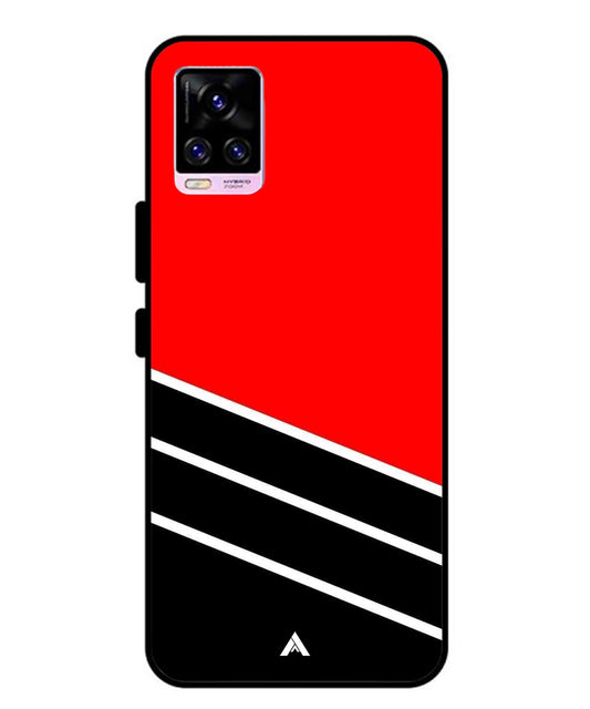 Stripe Pattern 7 Metal Back Cover Phone Case for Vivo v20 Pro