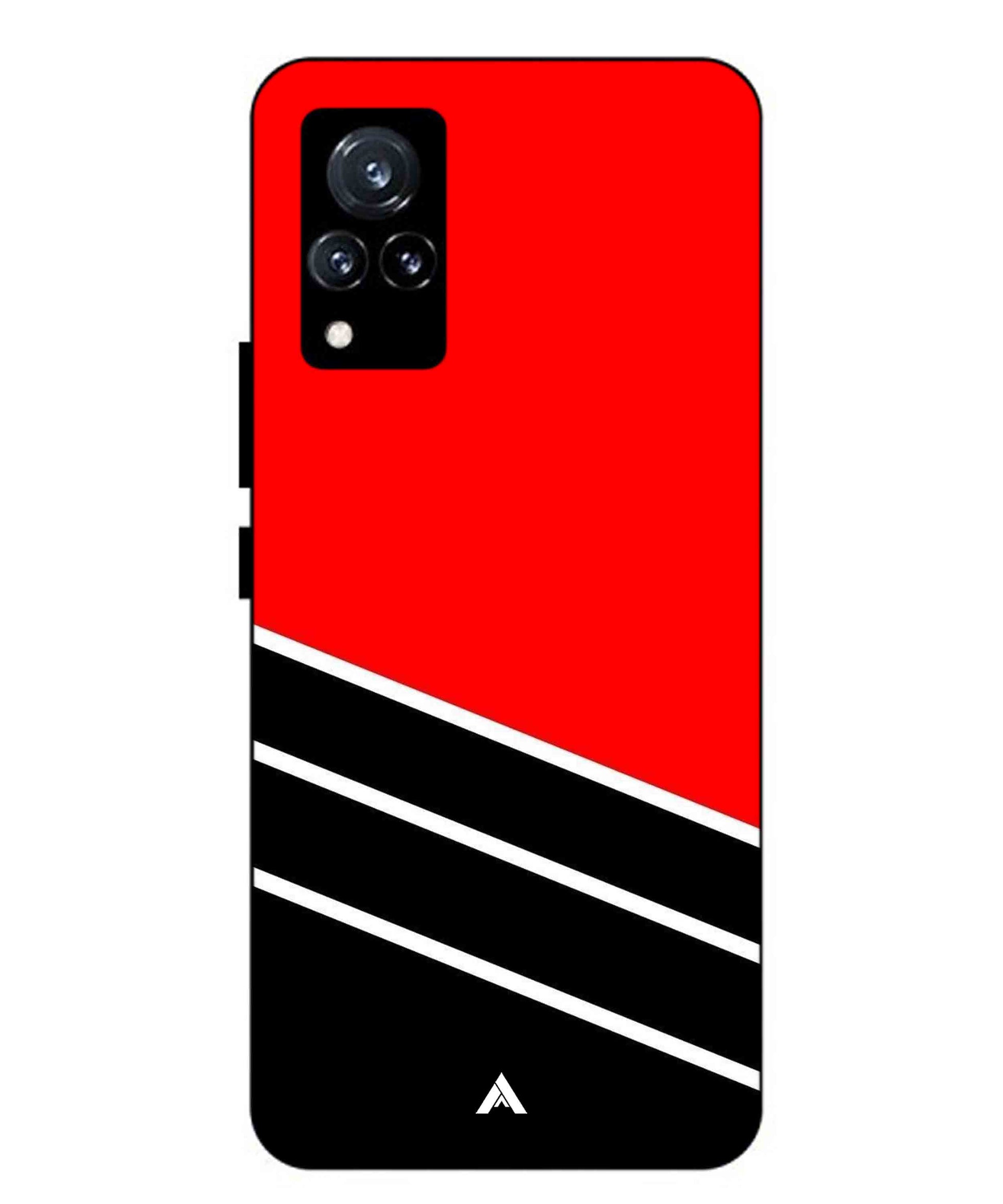 Stripe Pattern 7 Metal Back Cover Phone Case for Vivo v21