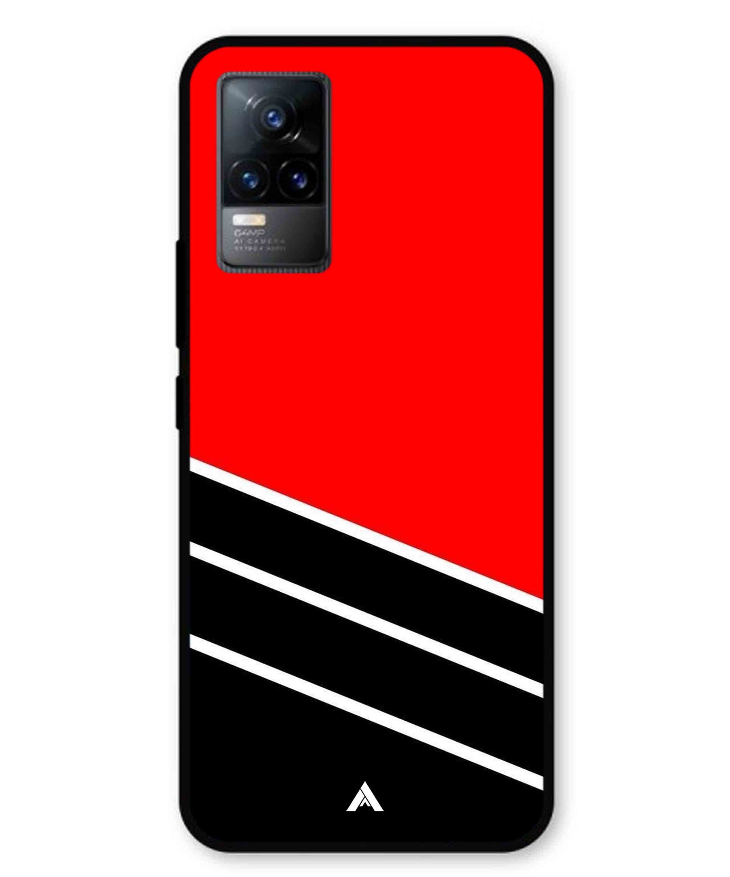 Stripe Pattern 7 Metal Back Cover Phone Case for Vivo v21e 4G