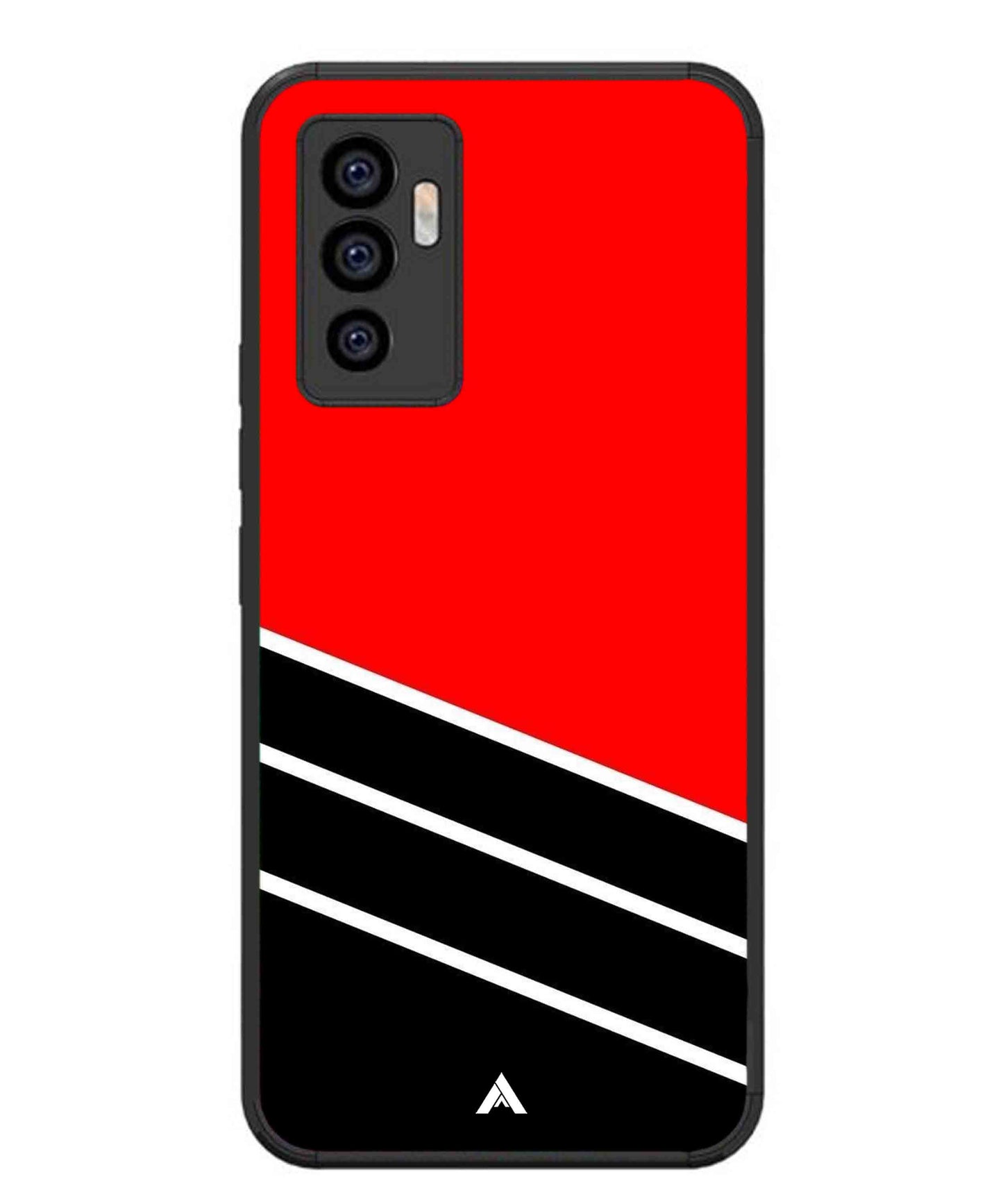 Stripe Pattern 7 Metal Back Cover Phone Case for Vivo v23e