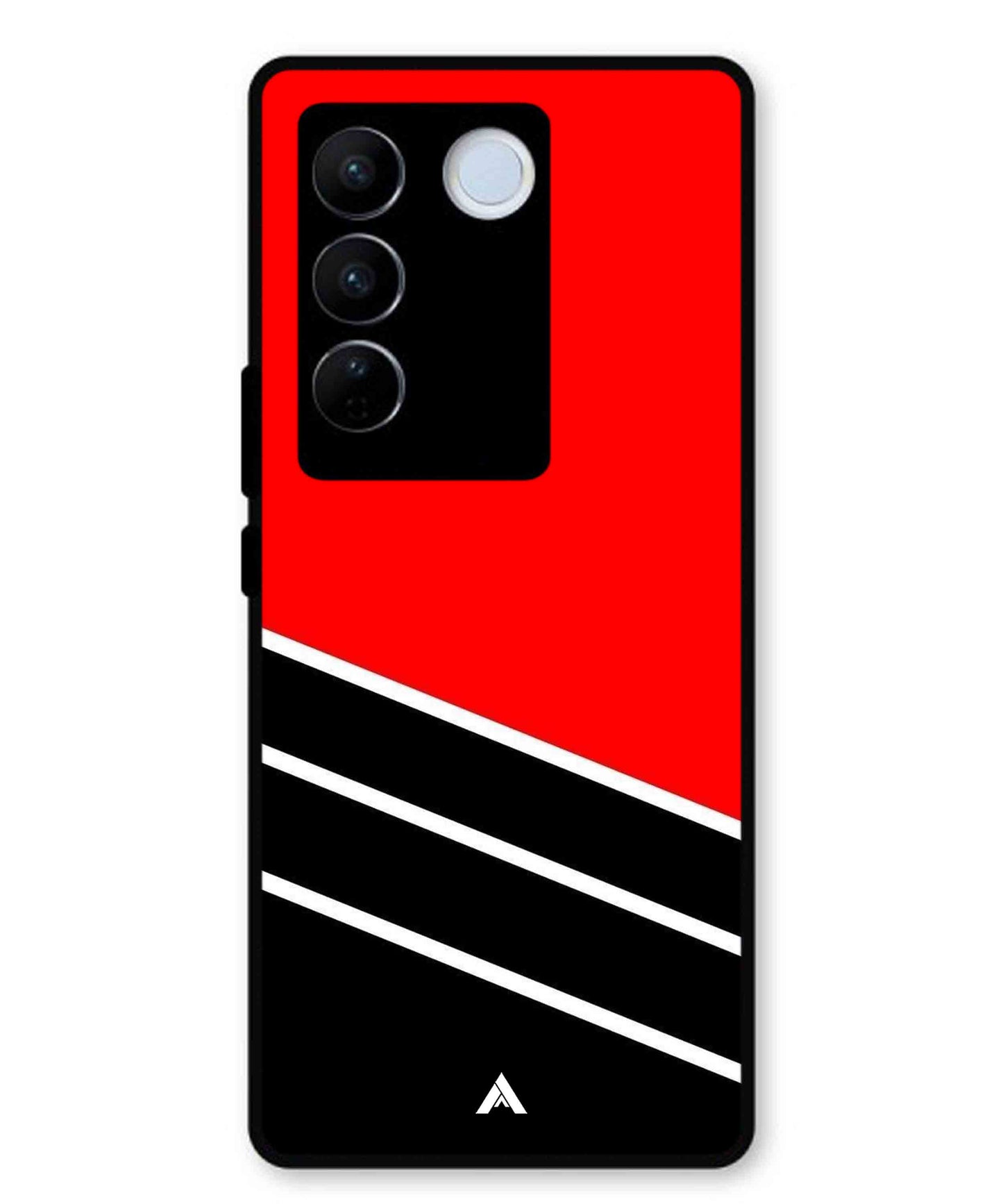 Stripe Pattern 7 Metal Back Cover Phone Case for Vivo v27 Pro