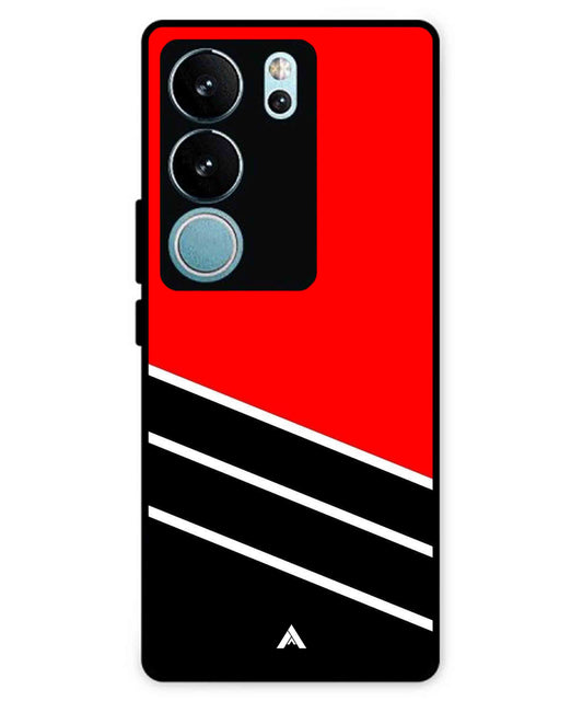 Stripe Pattern 7 Metal Back Cover Phone Case for Vivo v29 Pro
