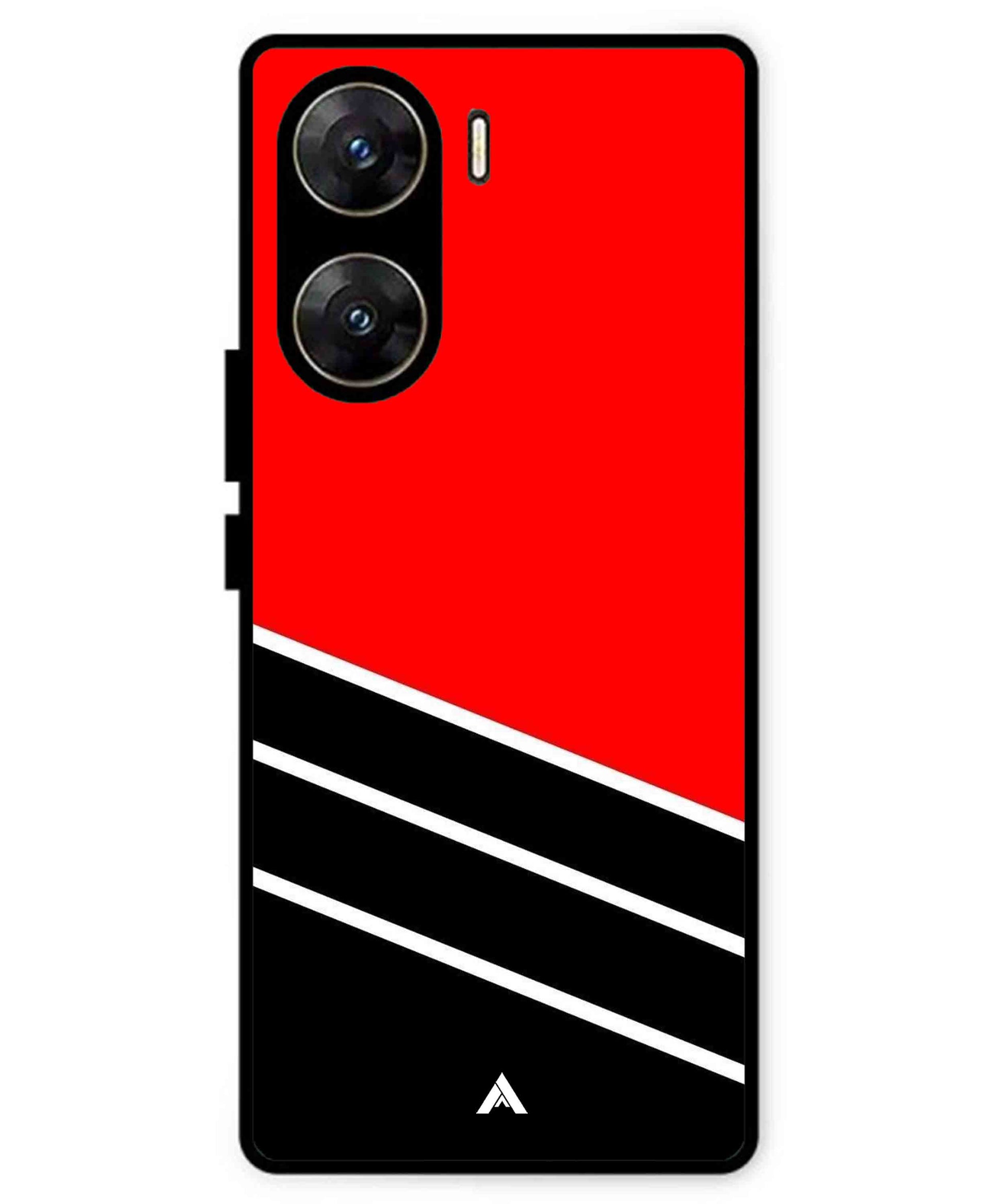 Stripe Pattern 7 Metal Back Cover Phone Case for Vivo v29e