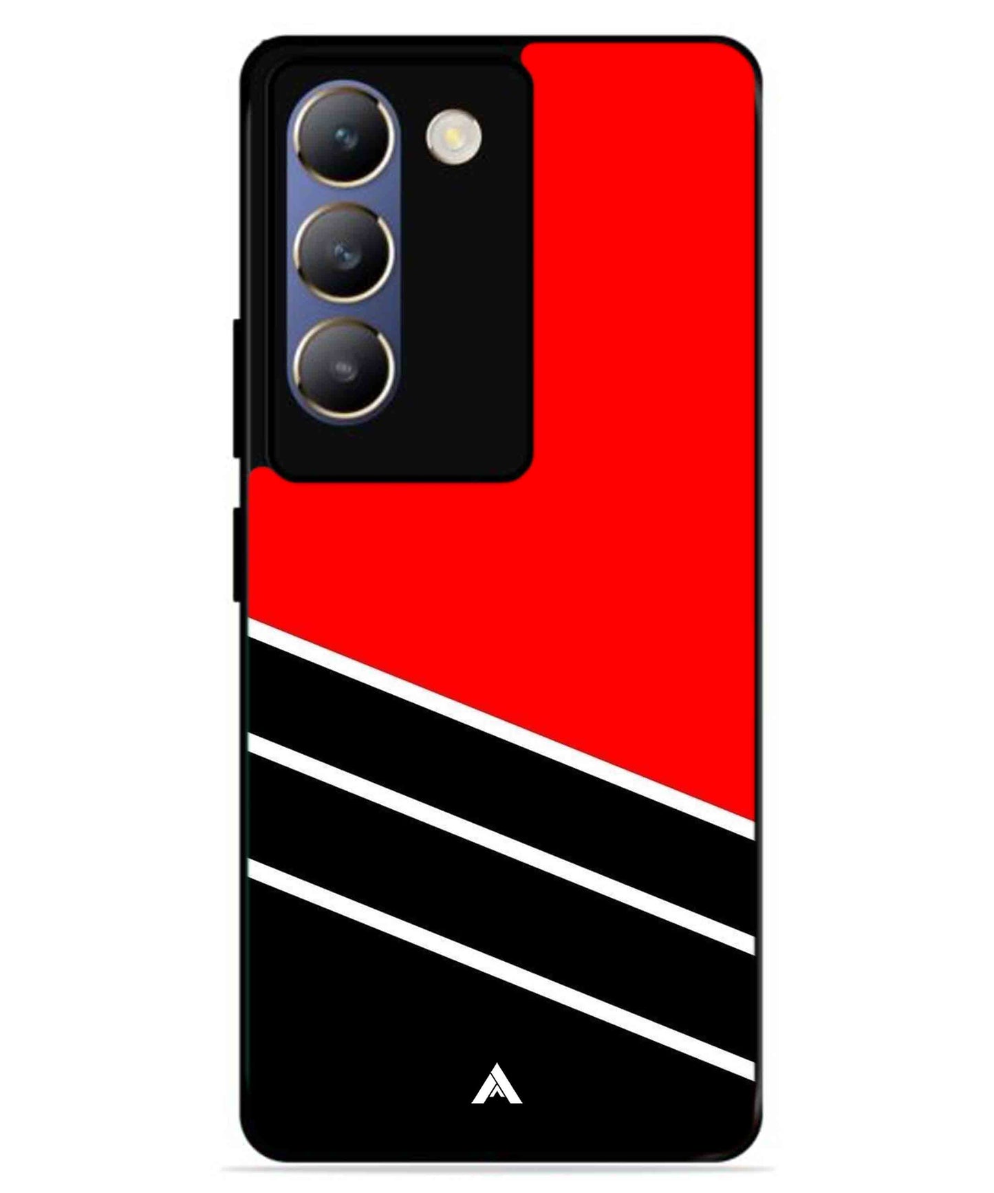 Stripe Pattern 7 Metal Back Cover Phone Case for Vivo v30 Lite